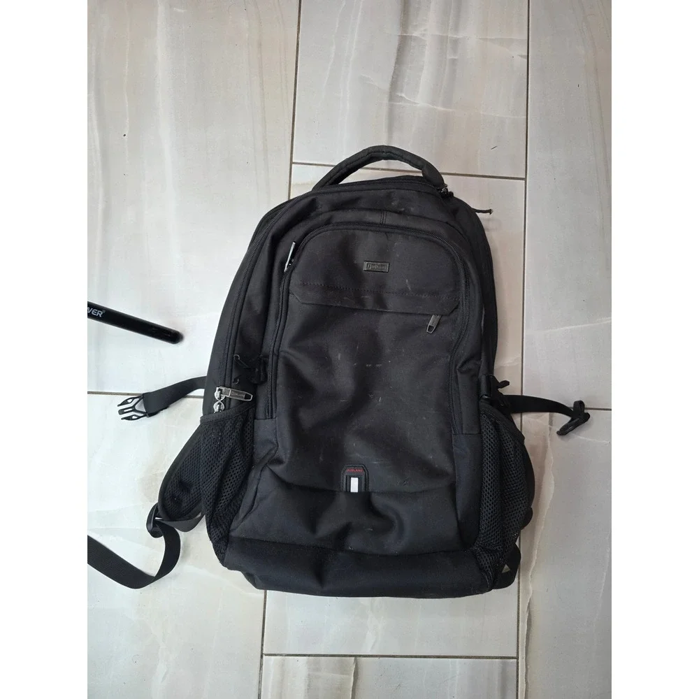 Ouslang Black Laptop Backpack Multi-Compartment Travel School Bag 18in